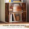 Wide 5 Tier Book Shelf Deep Bookcase Storage Cabinet Display Dining Living Room