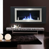 Bio Ethanol Fireplace Recessed Wall Mounted Stainless Steel Glass Biofire Heater