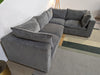Dusk Boston Grey Velvet Small Right Hand L-Shape Sofa RRP £1929