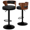 ALFORDSON 2x Bar Stool Swivel Wooden Backrest Gas Lift Dining Kitchen Pub Chair