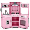Kids Corner Wooden Playset Pretend Toddler Kitchens Cooking Toy Light