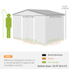 Garden Shed Storage Large Yard Store Sliding Door Metal Roof Tool Box