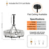 Modern Farmhouse Crystal Chandelier Black Antique Pendant Light Ceiling Fixture