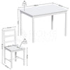 Solid Wooden Dining Table and 2 4 Chairs Set Home Kitchen Furniture