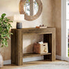 41.3'' Farmhouse Console Table, 2-Tier Wooden Narrow Entryway Table for Hallway