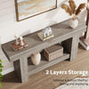 63" x 11.8" x 31.5" Entryway Console Table,2 Tier Sofa Table with Open Storage