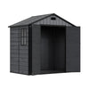 Plastic Sheds Outdoor Garden Shed 8x4FT Wood Grain Utility Tool Storage House