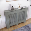 White Radiator Cover MDF Small Large Modern Wood Slat Grill Cabinet Furniture