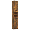 ShCuShan Bathroom Cabinet Smoked Oak 32x34x188.5 Engineered W3L5