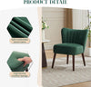 Modern Velvet Armless Accent Chair w/Adjustable Feet & Solid Wood Legs