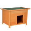 Pawhut 82cm Elevated Dog Kennel Wooden Pet House Outdoor with Open Top