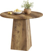 Round Dining Table for 2-4, 80cm Farmhouse Small Kitchen Dinner Table with Base