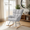 Relax Rocking Chair Armchair Nursery Nursing Seat Wooden Runners Thick Padding
