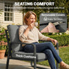 4 Piece Garden Furniture Set, Outdoor Sofa Set with Loveseat, Armchairs, Table