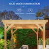 3 x 3 m Wooden Pergola Kit, Garden Gazebo Shelter for Climbing Vines, Dark Brown