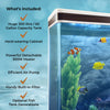 Aquarium Fish Tank Cabinet Large LED Lighting Tropical Marine White 4ft 300L