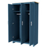 Wooden 3 Door Wardrobe with Hanging Rail Drawers Bedroom Storage Furniture
