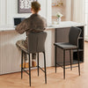 Set of 2/4/6 Bar Stools Velvet Breakfast Bar Chairs Kitchen Office Restaurant