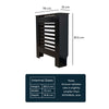 RADIATOR COVER Wall Cabinet MDF Wood Black Horizontal Line Grill Shelf Cabinet