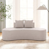 78.5 Inch Modern Floor Couch Upholstered Curved Sofa Grey