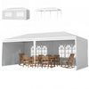 6m x 3m Garden Gazebo Marquee Canopy Party Tent Canopy Patio White