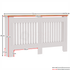 Arlington Radiator Cover White Traditional Modern Cabinet Wood Grill Furniture