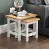 Nest of 2 Tables Side End Square Modern Table Set Living Room Display