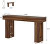 160 cm Long Console Table, Wooden Rectangular Sofa Table Behind The Couch, FarAT