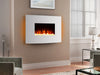 Electric Fire Wall Mounted White Curved Glass - Endeavour Fires Egton White