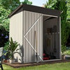 Metal Garden Shed with Lockable Door,Waterproof Outdoor Storage Box for Backyard