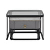 Coffee Table Square Nest of Tables Side Table with Metal Frame Legs & Glass Top