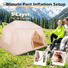 Inflatable Camping Tent for 4-6 People Portable Blow up Tent Pump Doors Outdoor