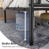 KING SIZE Metal Bed Frame with Headboard and Footboard Heavy Duty Slat Qtzjlqdry