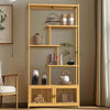 Industrial 5-Compartment Bookshelf 5-Tier Bookcase with Open Slots Storage Rack