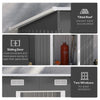 8x4ft Metal Garden Shed Tool Storage Shed Outdoor With Free Base Foundation Vent