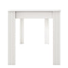WHITE DINING TABLE RECTANGULAR KITCHEN DINING ROOM 4 SEATERS 116X65X75 CM TABLE
