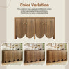 Elegant Walnut Sideboard with 4 Doors & Adjustable Shelves - Storage Cabinet