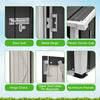 Garden Shed 5X2.6FT Metal Apex Roof Free Foundation Storage House Anthracite