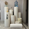 Folding Paper Cylinder Plinths Acrylic Pedestal Cake Stand Flower Display Holder