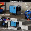 50L/Day Industrial Dehumidifier w/3 Modes & 24H Timer-Blue