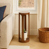 Wooden Round 23" Sofa Side End Table 2 Shelf Bedroom Night Stand Space Saving