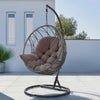 Dark Grey Round Hanging Egg Chair Cushion Outdoor Swing Seat Pillow Replacement