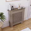 White Radiator Cover MDF Small Large Modern Wood Slat Grill Cabinet Furniture