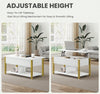 High Gloss LED Coffee Table With Storage Wooden 2 Drawer Living Room Furniture