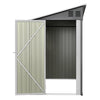 4x10ft Lean To Garden Shed Metal Storage Tool House Pent Roof Grey