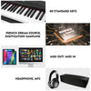 ♬Mustar 88 Semi Weighted Keys Digital Piano PortableKeyboard Pedal Stand Stool
