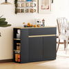 Sideboard, Storage Cabinet with 2 Doors and Adjustable Shelf, Black