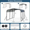 4.4 x 3m/10 x 15FT Carport Heavy Duty Galvanized Steel Car Shelter