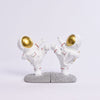 Space Themed Astronaut Home Decor Weighted Bookends Set / Stationary Pen Holders
