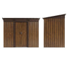 4x8FT Garden Shed Metal Pent Roof Outdoor Storage House With Free Foundation Kit